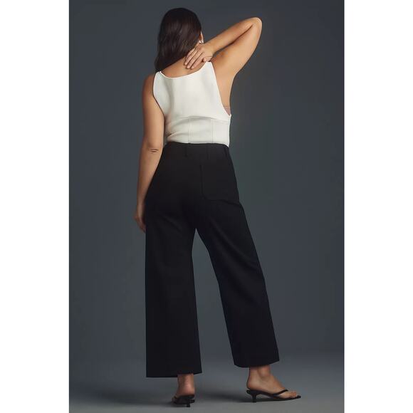 NWT Anthropologie Maeve the Collette pointe crop pants size 16W black - Picture 5 of 11
